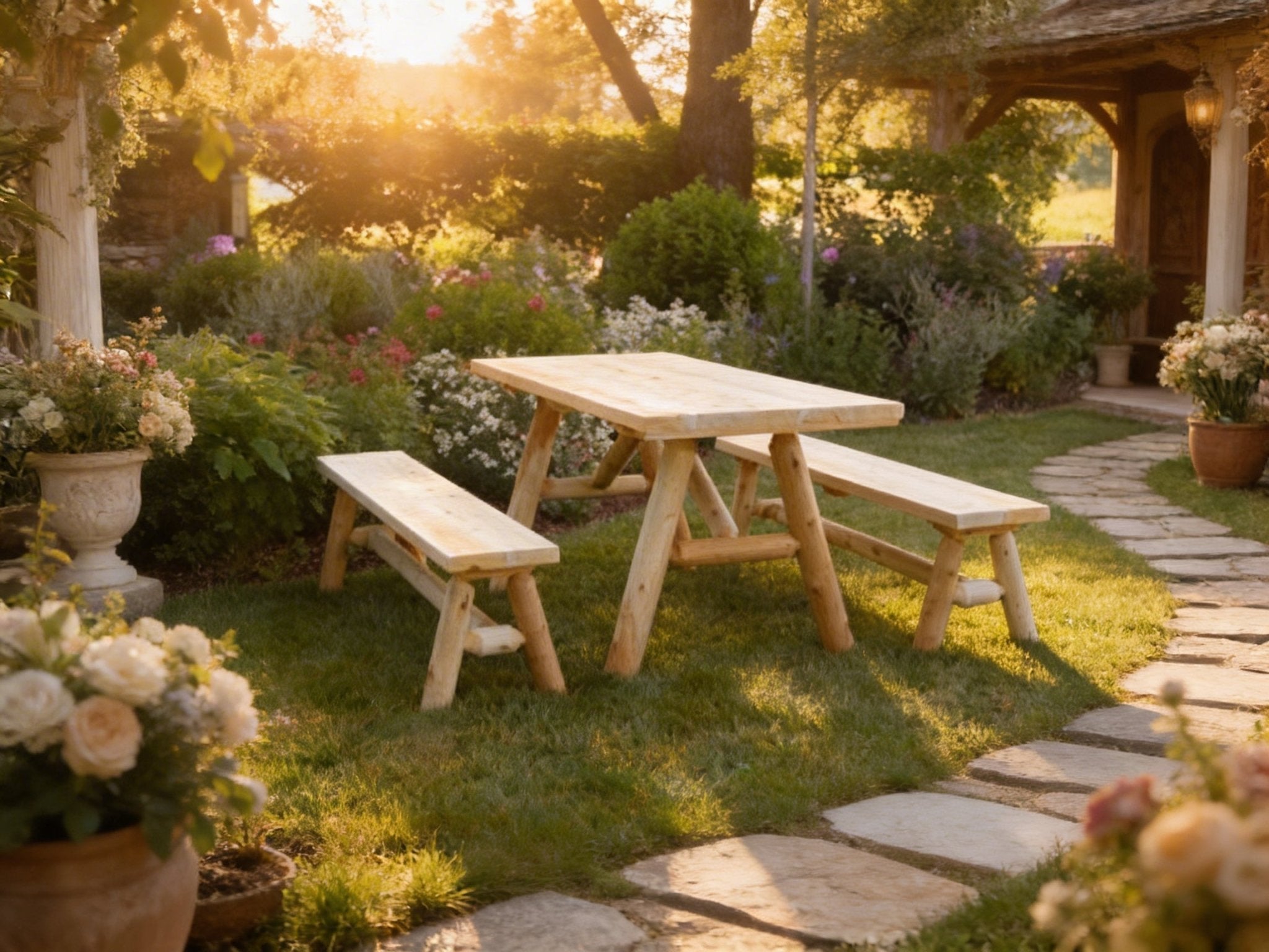 Solid Wood Farmhouse Dining Table