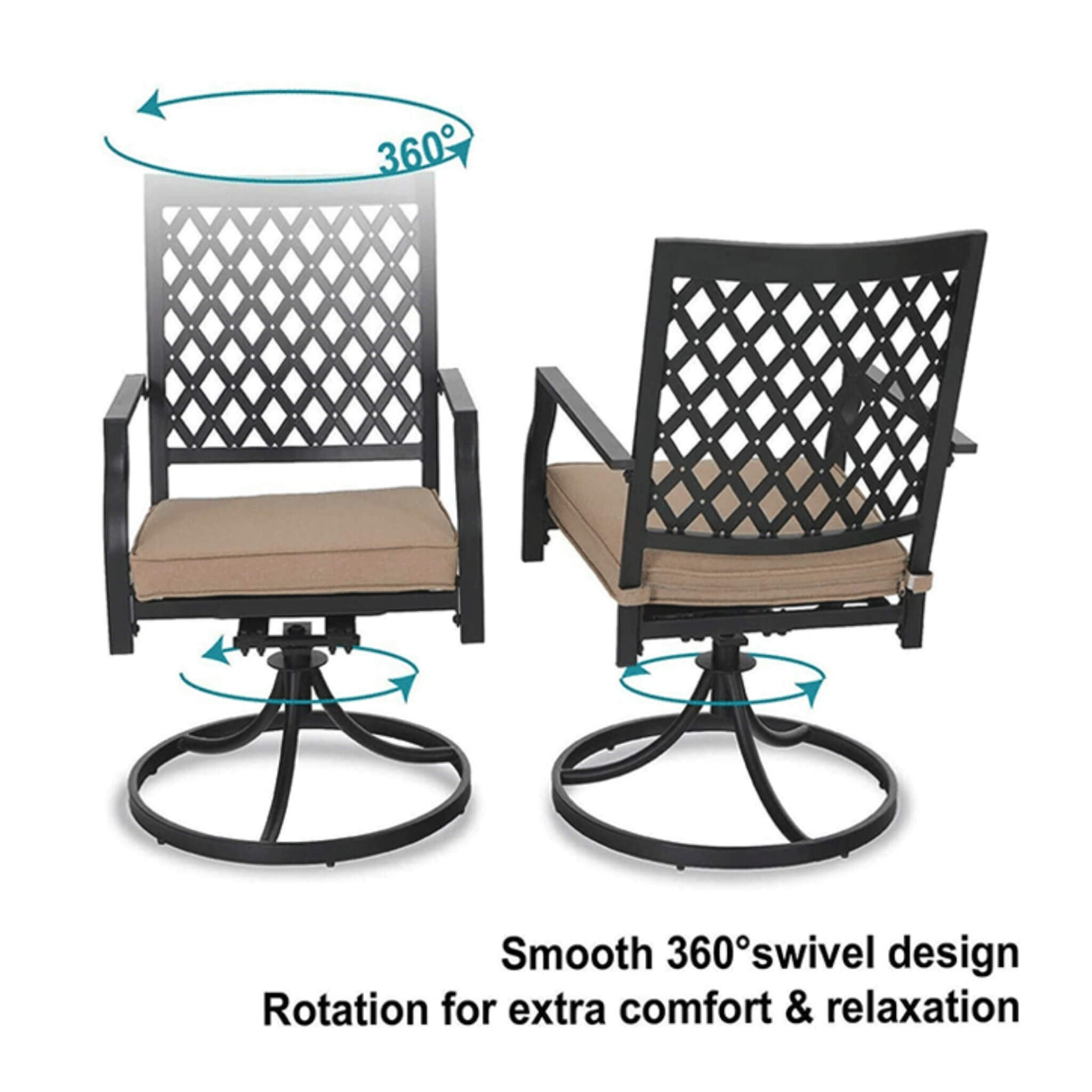 5-Piece Outdoor Fire Pit Dining Set with Swivel Chairs – Propane Patio Fire Table Set