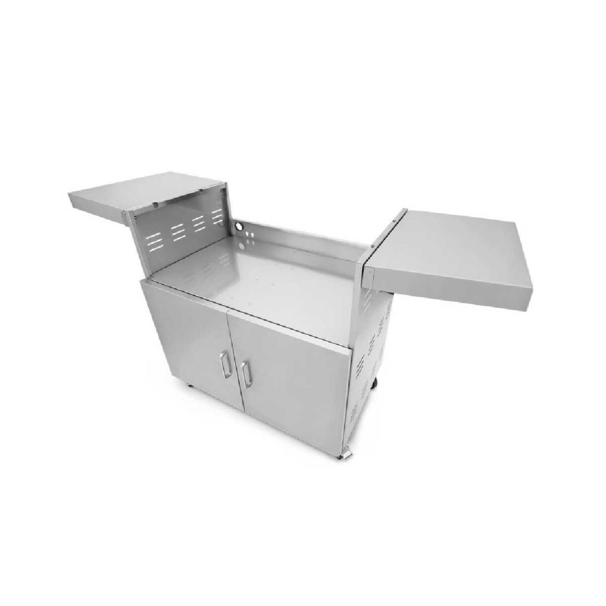 Wildfire Outdoor Living Stainless Steel Grill Cart with Propane Tank Slide-Out & Side Shelves