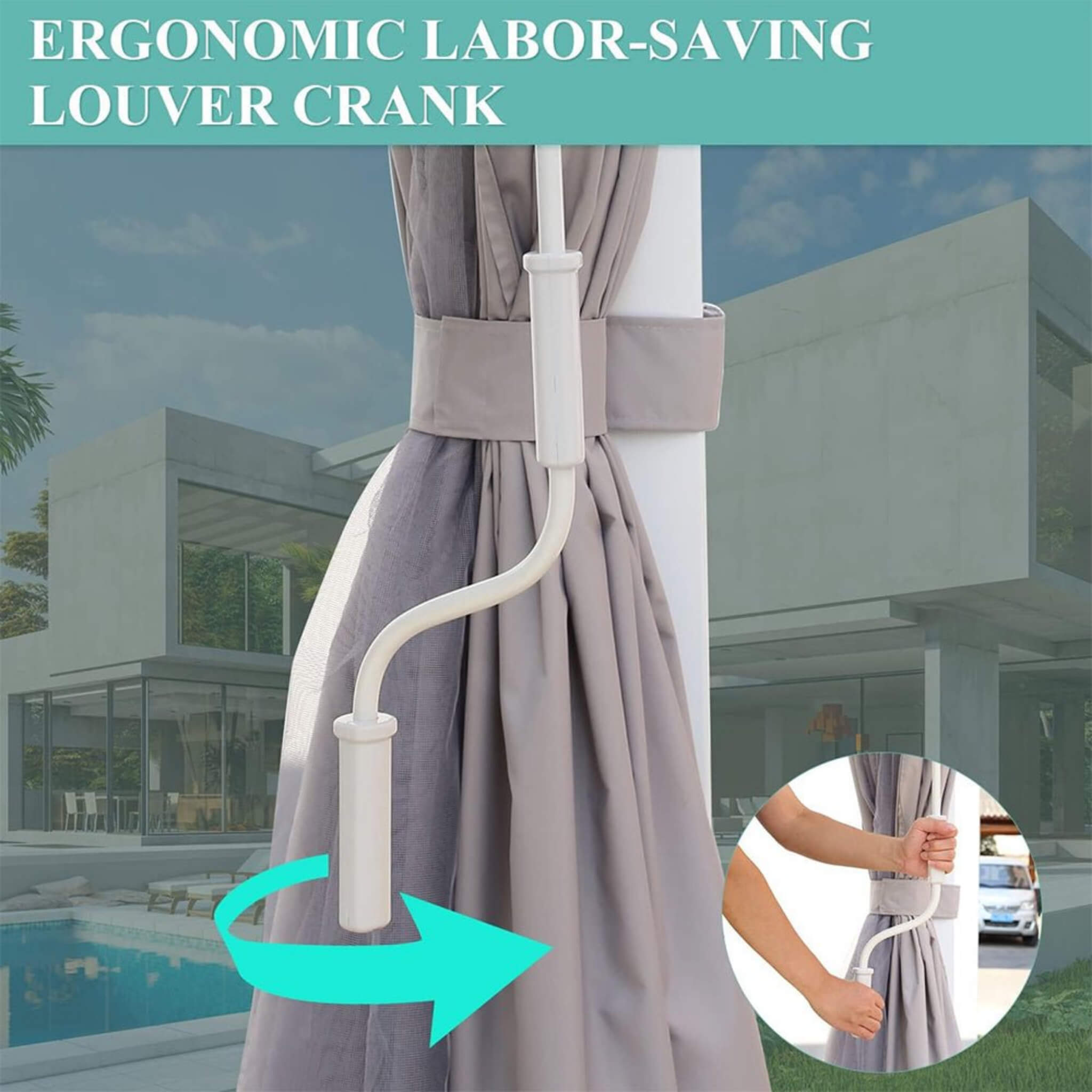 YLN Alora Hardtop Louvered Pergola With Adjustable Aluminum Rainproof Roof